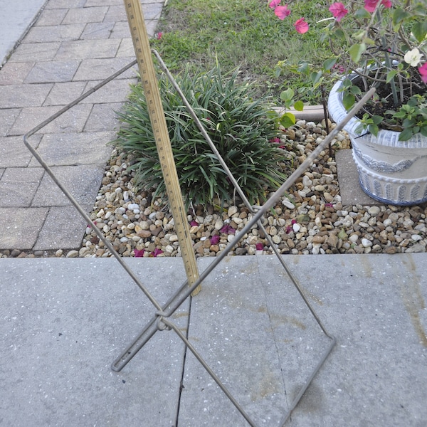 Vintage Steel Fold Out Laundry Basket Frame