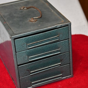 Vintage Metal Parts Cabinet