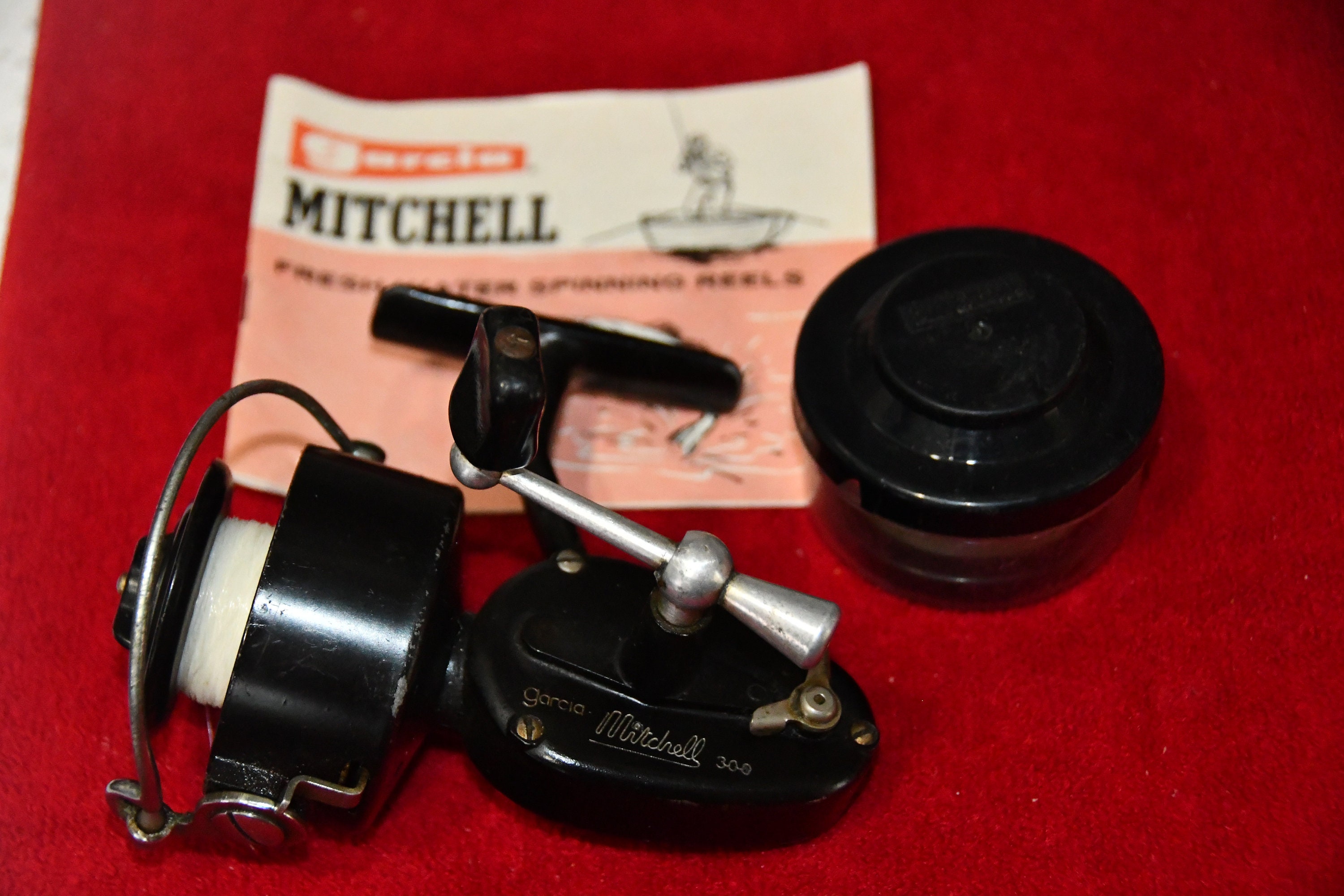 BOXED GARCIA MITCHELL 300 FIXED SPOOL FISHING REEL + SPARE SPOOL