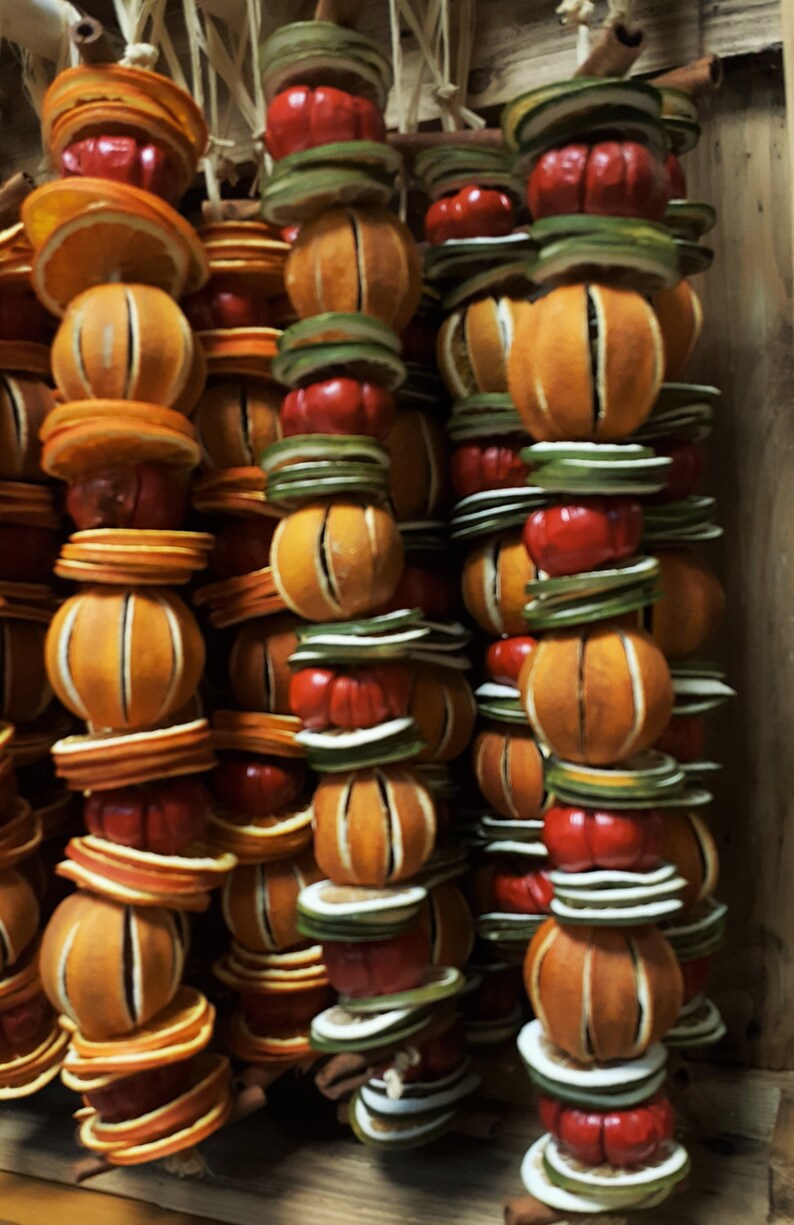 Christmas Garland Cinnamon Sticks Orange Slices Christmas