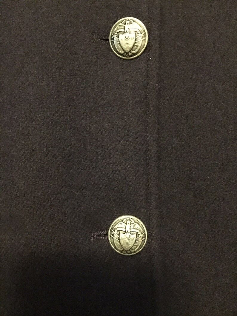 Clifford & Wills Deep Purple 100 Wool Lined Military Style Etsy