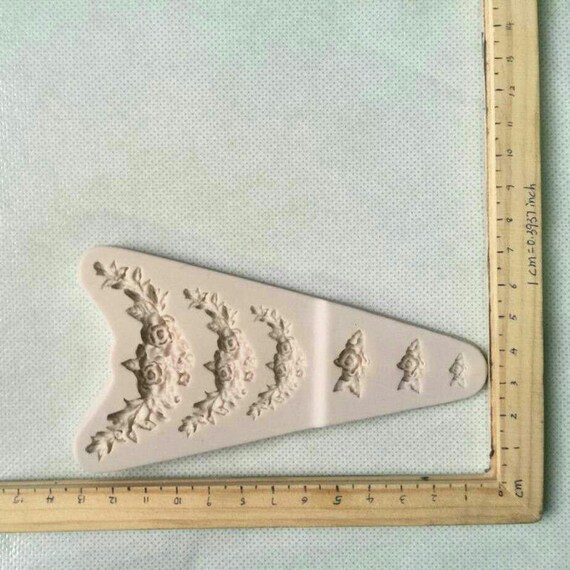 Rose Flower Garland Silicone Mold Cake Border Jewelry Wedding DIY Decor Tools