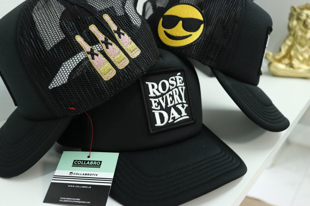 ⭐️ Rosé Snapback Trucker Hat ROSE SNAPBACK TRUCKER HAT BLACK main image 2
