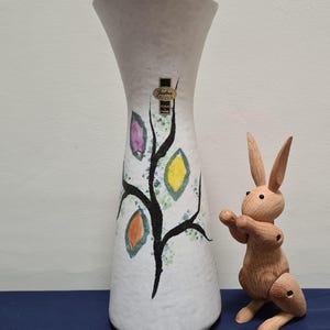 Vintage West German vase Jasba Keramik *FunKy* pattern & with label!