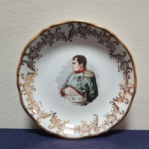 Vintage porcelain plate by Limoges: Napoleon Portrait