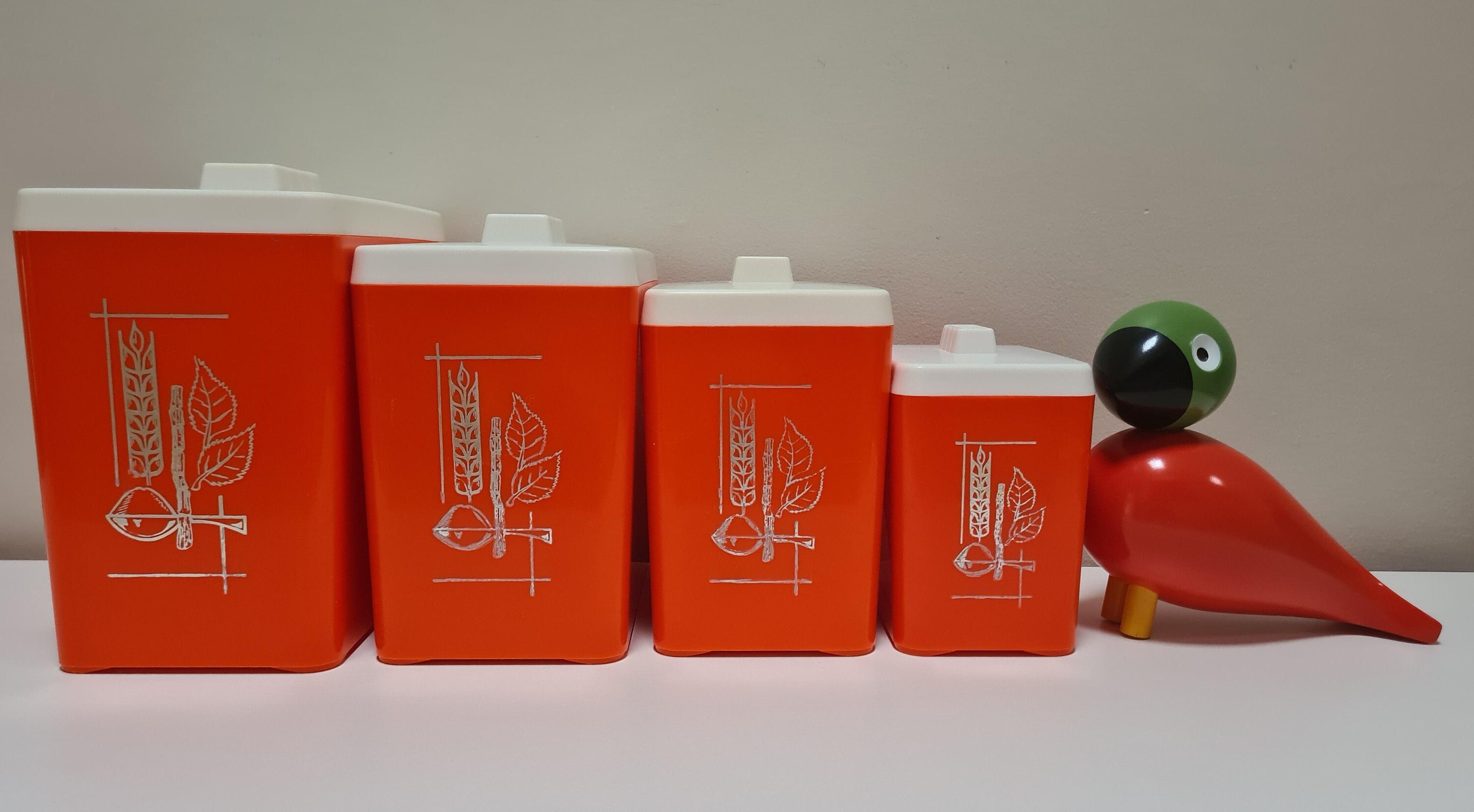 ヴィンテージNally Ware ナリーウェアキャニスター4点GREE·͜· ♡ ヴィンテージNally Ware ナリーウェアキャニスター4点GREE·͜