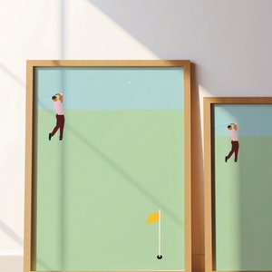 Golf Tee Poster - Sports Lovers - Art Print Minimal Modern Wall Art Sport Hobby A4 A3 A2 Large Pop Art Golfer