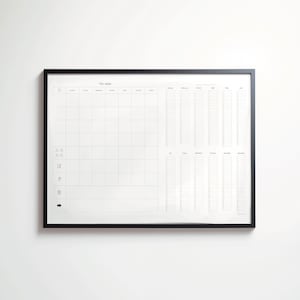 ENGLISH Minimalist undated family calendar, weekly calendar, family planner, monthly calendar, wall calendar, A1, A3, child, planner