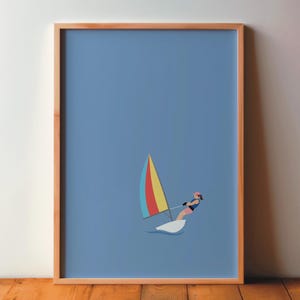 Póster de marinero - Póster deportivo de amigos deportistas - Arte, impresión, minimalista, moderno, arte mural, deporte, atleta, decoración, DIN A4, A3, A2, imagen