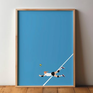 Póster de jugador de voleibol - Amigos del deporte - Voleibol, Arte, Impresión, Minimalista, Moderno, Arte mural, Deporte, Afición, DIN A4, A3, A2, Grande, Arte pop