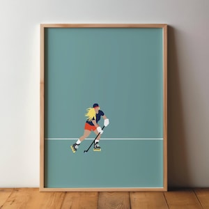 Póster de hockey sobre patines/hockey en línea para mujer - Póster deportivo de Sports Friends - Arte, impresión, moderno, arte mural, deporte, atleta, decoración, DIN A4 A3, imagen