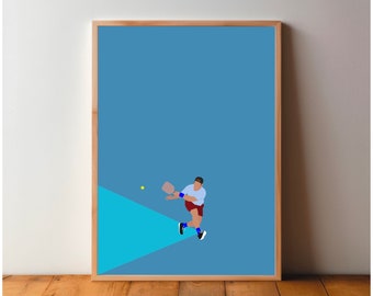 Pickleball Poster - Sportsfreunde Sportposter - Kunst, Druck, minimal, modern, Wandkunst, Sport, Sportler, Deko, DIN A4 A3 A2, Bild