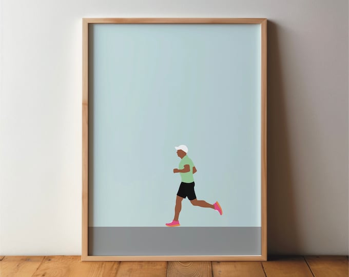 Running / Jogger Poster - Sports Friends Sport Poster - Art, Print, Minimal, Modern, Wall Art, Sport, Hobby, DIN A4 A3 A2, Picture, Runner