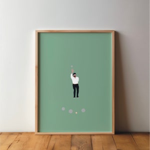 Póster de petanca - Póster deportivo de Sports Friends - Arte, impresión, minimalista, moderno, arte mural, deporte, atleta, decoración, DIN A4, A3, A2, imagen