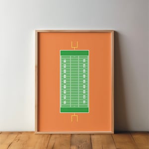 Póster de campo deportivo de fútbol americano: póster deportivo, arte, imagen, impresión, minimalista, arte mural, deporte, afición, DIN A4, A3, A2, A1