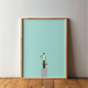 Póster de Meister Ponzelar Krefeld - Arte, Impresión, Minimalista, Moderno, Arte de pared, Viajes, Ciudad, Hogar, Vacaciones, DIN A4, A3, A2, Grande