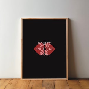 J'aimerais t'embrasser avec mon poster - impression, décoration murale, art, citation, drôle, art, impression, art mural, spirituel, dicton, DIN A4 A3, grand ensemble