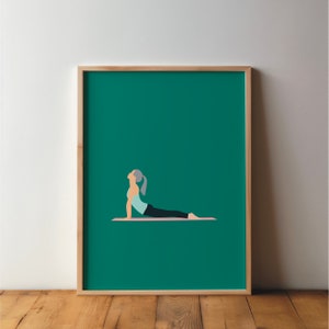 Yoga Lady #2 Póster de yoga - Amantes de los deportes - Impresión de arte Minimal Modern Wall Art Deportes Hobby A4 A3 A2 Arte pop grande