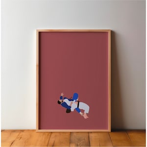 Póster de Judo n.º 2 - Sportsfreunde Sportposter - Arte, impresión, minimalista, moderno, arte mural, deporte, atleta, decoración, DIN A4 A3 A2, imagen