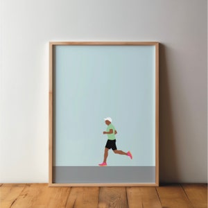 Póster de corredor/jogger - Póster deportivo de Sports Friends - Arte, impresión, minimalista, moderno, arte mural, deporte, afición, DIN A4, A3, A2, imagen, corredor