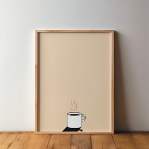 ma prima il poster del caffè - arte, stampa, minimalista, moderno, arte murale, caffè, amante del caffè, cucina, DIN A4 A3, grande, set, tazza pop art