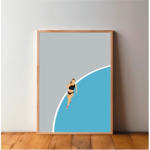 Póster de corredor - Póster deportivo de Sports Friends - Arte, impresión, deporte, atleta, decoración, DIN A4, A3, A2, imagen, correr, maratón, atletismo