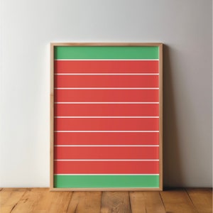 Póster de pista de atletismo - Atletismo, Carrera, Campo deportivo, Arte, Impresión, Minimalista, Moderno, Arte mural, Deporte, Afición, DIN A4, A3, A2, Pop Art