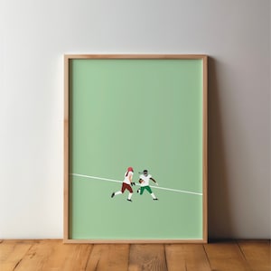 Póster de fútbol americano femenino/femenino - Aficionados al deporte, arte, impresión, minimalista, moderno, arte mural, deporte, afición, DIN A4, A3, A2, grande