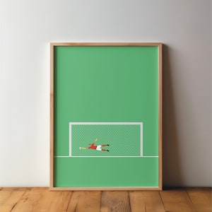 Póster de portero de fútbol - Póster deportivo de Sports Friends - Arte, impresión, minimalista, moderno, arte mural, deporte, afición, DIN A4, A3, A2, imagen