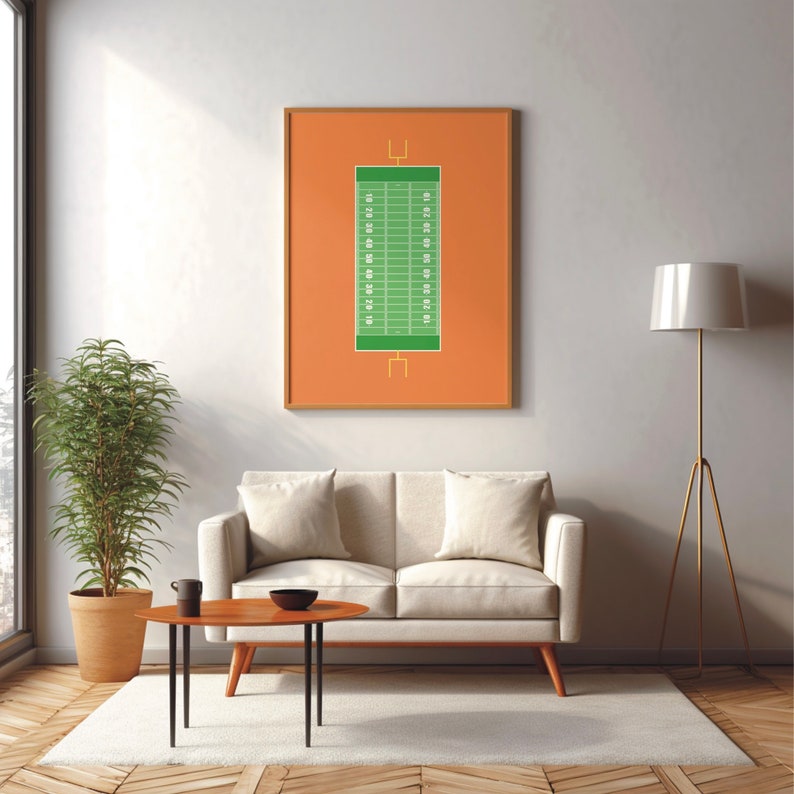 American Football Field Poster Sports Poster Art Picture - Etsy