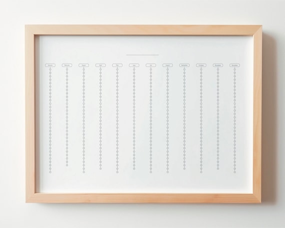 Large Annual Calendar Timeline Design Undated, Wall Calendar, Wall, DIN A2,  A1, Poster, Large, Minimalist, Calendar, Couple Calendar - Etsy