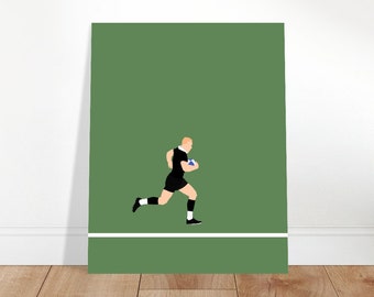 Rugby Poster - Sportsfreunde Sportposter - Kunst, Druck, minimal, modern, Wandkunst, Sport, Sportler, Deko, DIN A4 A3 A2, Bild