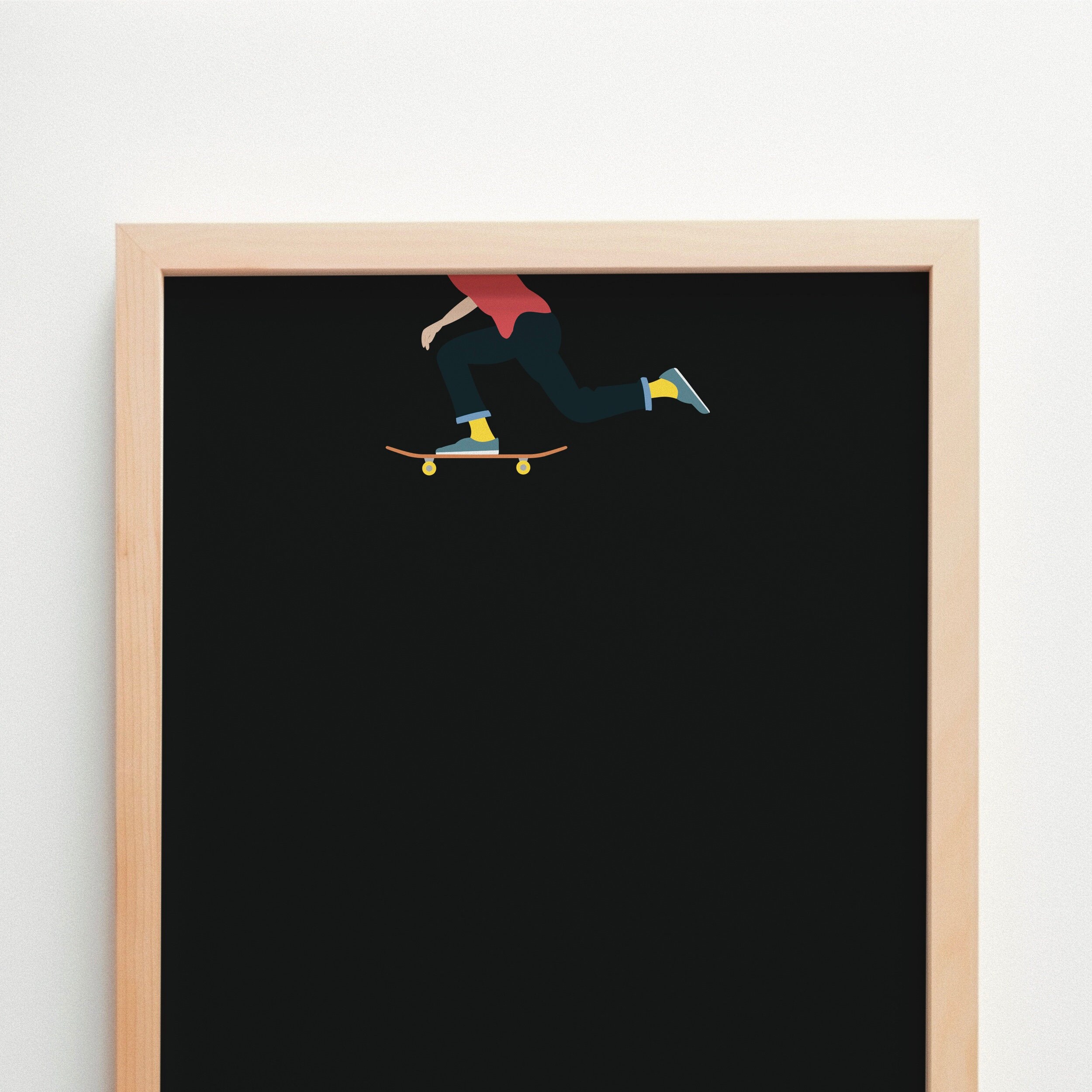 Skateboarder Poster - Sports Friends - Art, Print, Minimal, Modern, Wall Art, Sport, Hobby, DIN A4, A3, A2, Pop Art