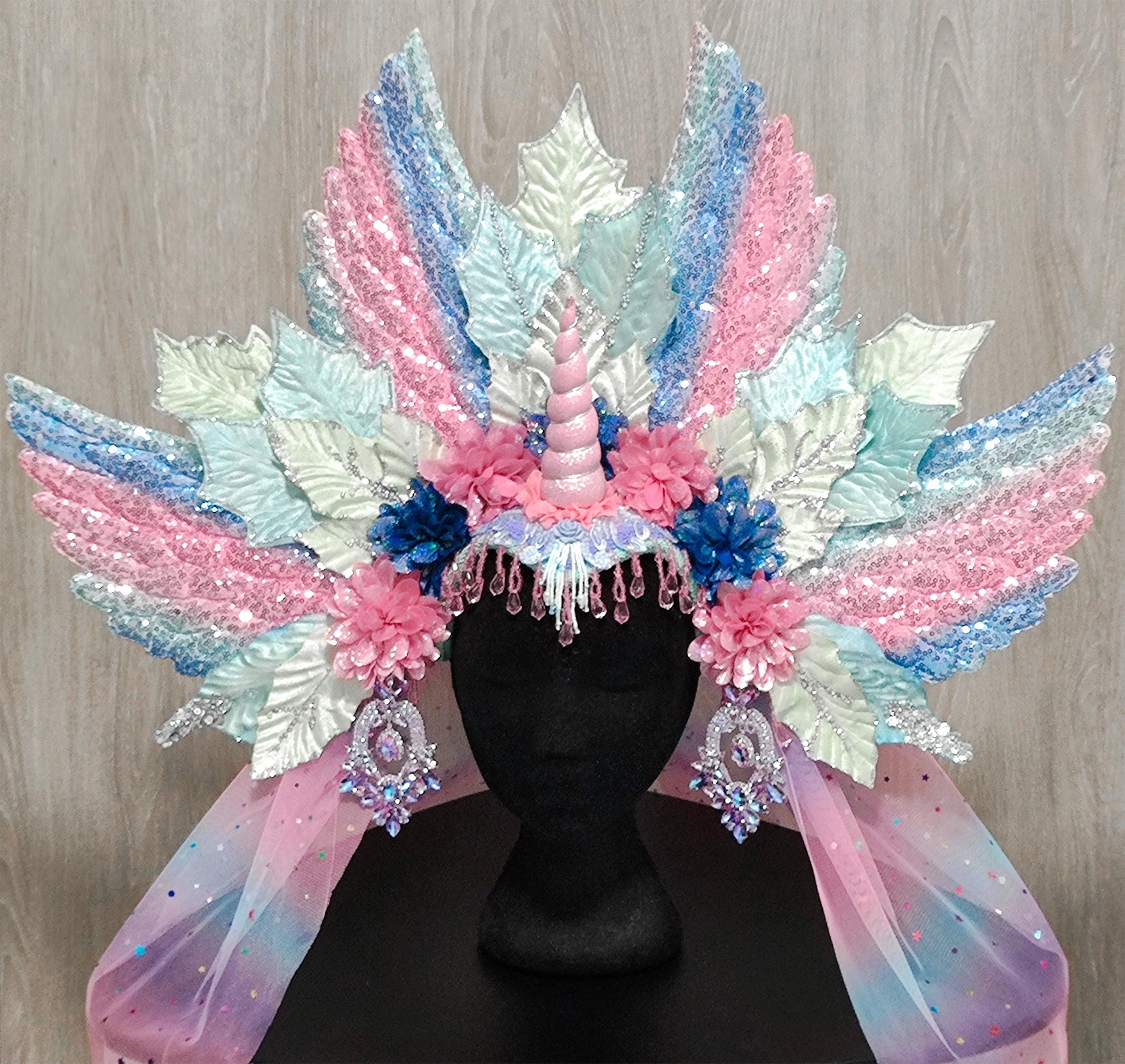 Russian Kokoshnik Headband Pink Beaded Folk Headdress Ribbon Crown Kokoshnik Bridal Tiara – Adorned by Aisha main image 3