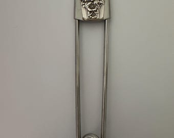 1953 Jubilee Spoon handle 5 Inch Jumbo Stainless Steel Safety Pin Laundry Pin Upholstery Sewing Quilting Key Ring Key Chain