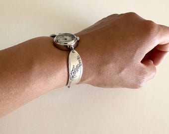 1946 Queen Bess Silverplate Spoon Handle Watch Bracelet