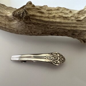 Plantation Silverplate Spoon Handle Barrette Hair clip