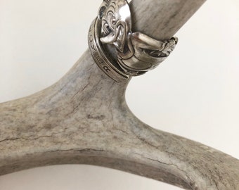 Antique Silverplate Woody Woodpecker Spoon Ring