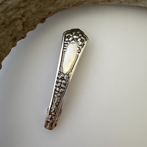 Antique Primrose 1912 Silverplate Spoon Handle Barrette Hair clip