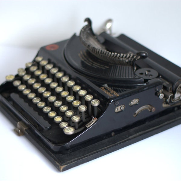 Vintage 1920s (1927) Remington Portable Model Number 2 Typewriter Fully Working with Original Case and Guarantee Label