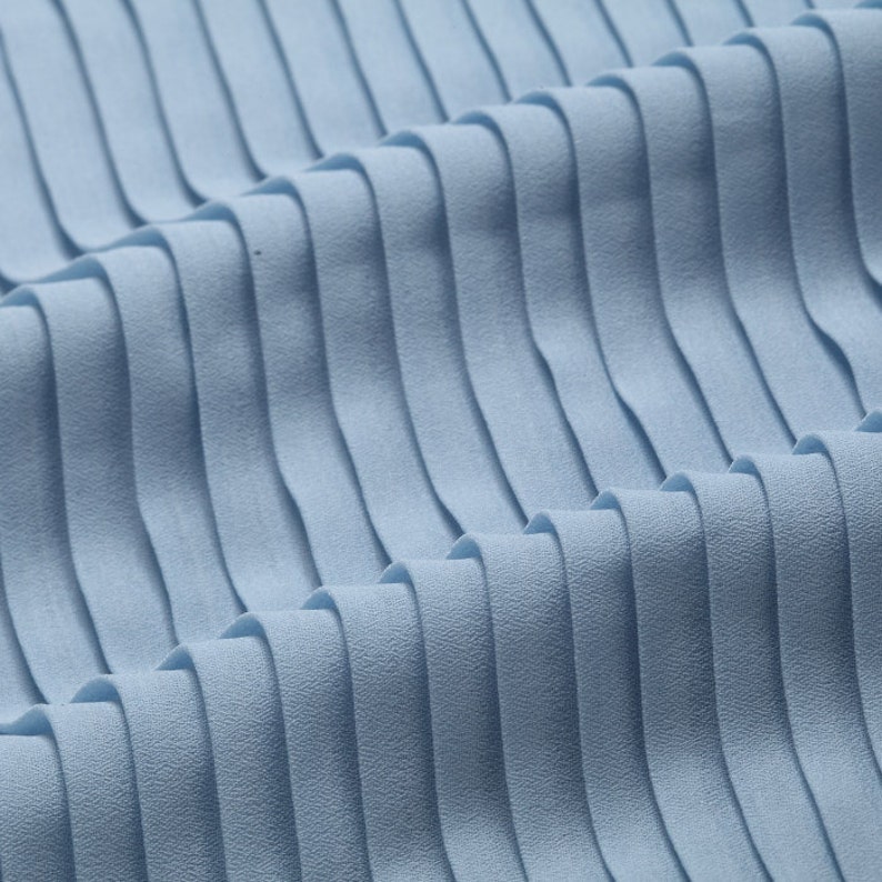 2 meters 150cm 59 width blue crumple accordion pleated chiffon fabric pearl yarn fabric wedding dress skirt materials MM80 Free Ship
