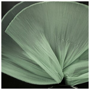 Light Green Organ Pleated Hard Mesh Fabric Plisse Fabric Accordion Crimping Wrinkle Modeling Decorative Designer Fabric 59&quot; Wide M105F8