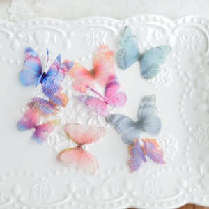 Farfalla Appliques 20 pz 3D Tulle Toppe Vestiti Abito Gonna Borsa Cucito Farfalla Capelli Accessori FAI DA TE M9C13H072