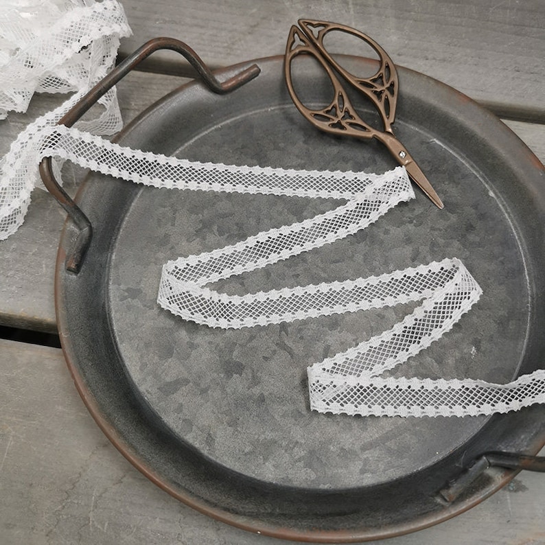 20 Meter weiße Spitze Spitzenband zum Nähen von Blumenspitze Stoff Geschenkverpackung und Brauthochzeitsdekorationen M5F3 Bild 10