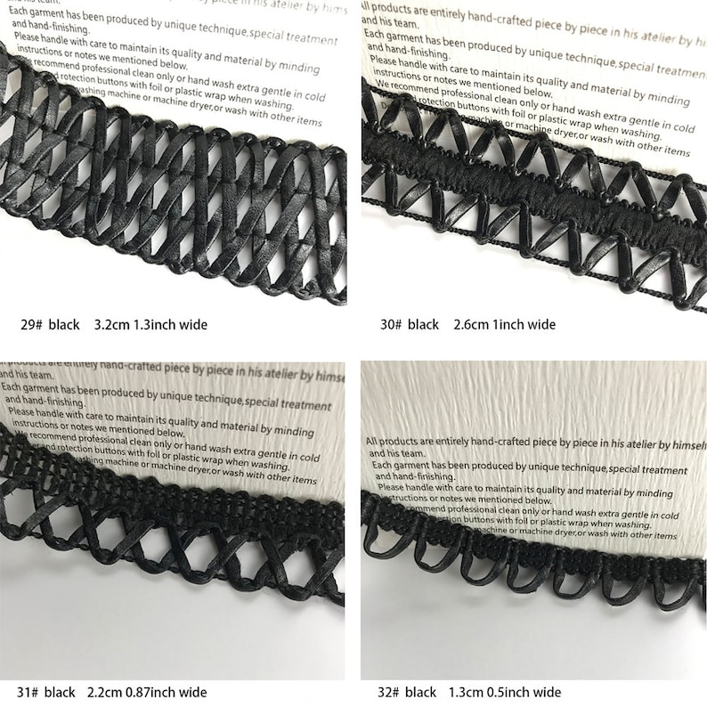 Sewing Trims 5 Yard Black Ivory Silver Gold Brown Khaki PU Etsy