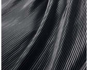 2 meters 150cm 59.05" width black fine stripe crumple accordion pleated faux silk satin fabric dress skirt material MM276
