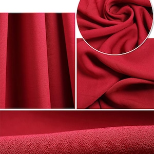 2 metros de tela de gasa color rojo vino con hilo de perla transparente para forro de vestido de novia 148 cm 58,26" de ancho MM137