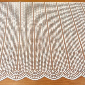 3 yard 30cm 11.81&quot; wide ivory mesh embroidery lace trim ribbon 20377L4K922