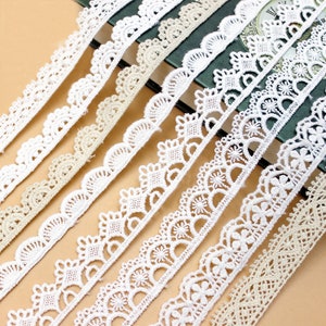 20 Yards White Black Cotton Milk Silk Tapes Lace Trims Ribbon for Clothes Dress DIY Sewing Fabric 1012221M4F406