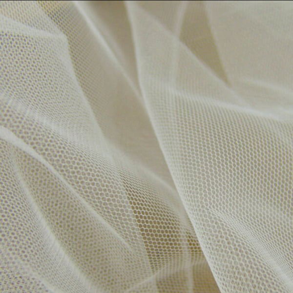 5 meters 155cm 61" wide ivory micro hard mesh fabric solid wedding dress bubble skirt materials MM345